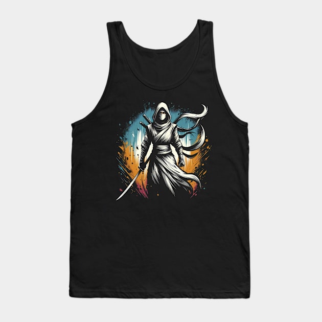 White Shinobi Tank Top by Genbu